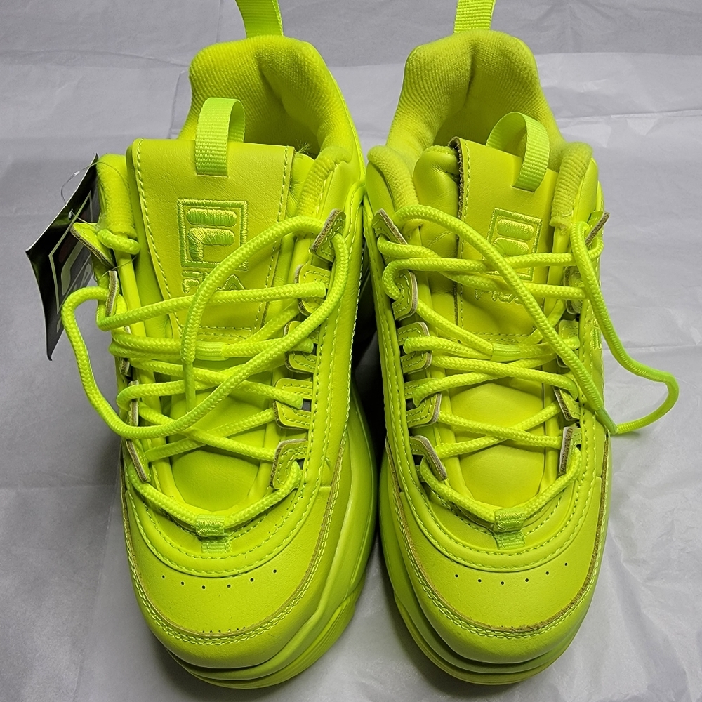 Brand new platform yellow neon shoes